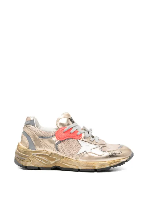 Golden Goose Dad distressed-effect sneakers Gold GWF00884F001211