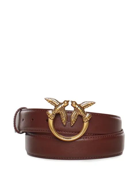 PINKO Love Birds leather belt Brown 100125A0F1