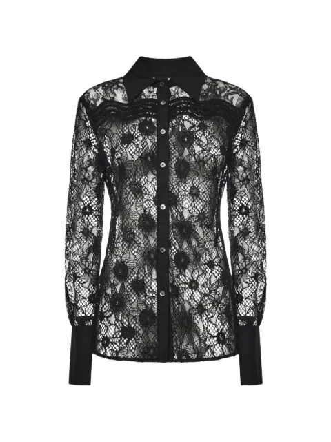 PINKO flower-lace shirt Black 106600A381