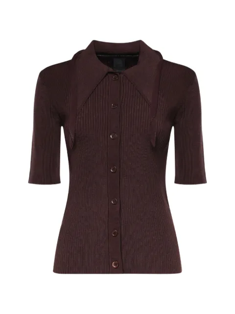 PINKO ribbed shirt Brown 106316A347
