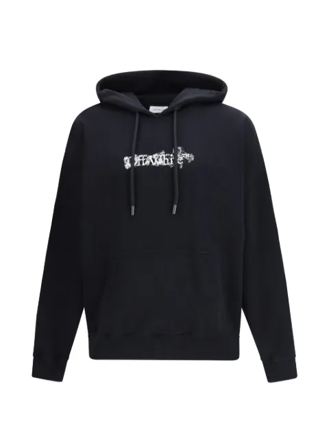 Off-White logo-print hoodie Black 44MBB085S26F00H001