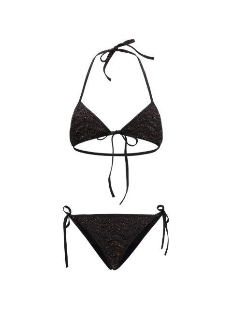 Missoni triangle mesh bikini with zigzag pattern and sequins Black MS26SP0IBV00IT