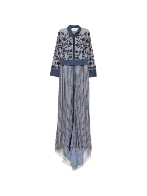 Rosa Clará floral-embellished maxi dress Grey 1T104PED004B4