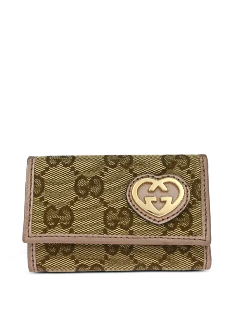 Gucci Pre-Owned 1990-2000s canvas logo-detail key case Neutrals 117480