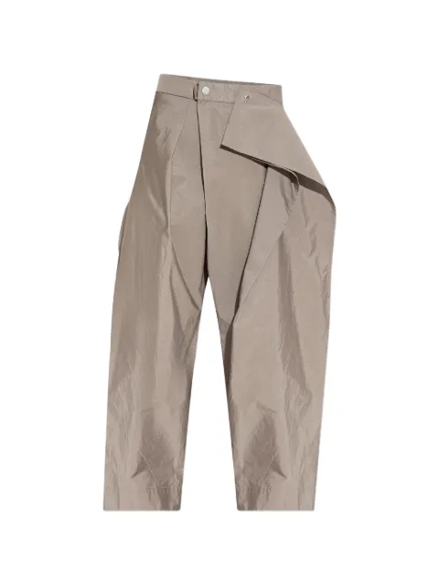 Issey Miyake folded-detail trousers Neutrals IM66FF554