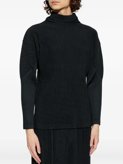 Homme Plissé Issey Miyake high-neck pleated shirt Black HP66JK522