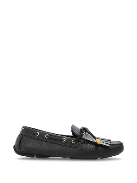 Jimmy Choo Manon tassel leather boat shoes Black MANONFUWQ