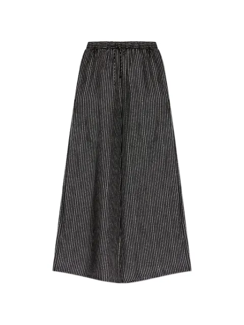 Max Mara Clarino striped drawstring trousers Black 2611131142600