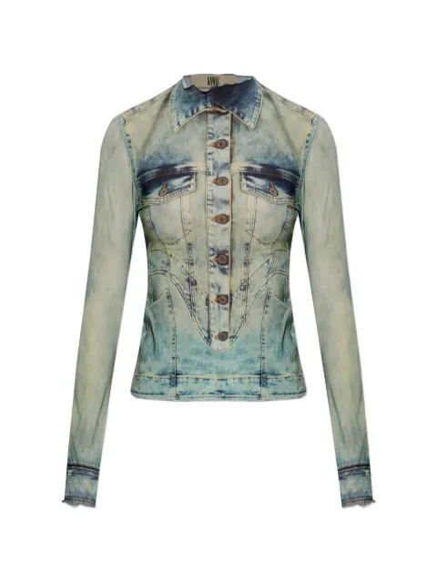 KNWLS Halcyon buttoned denim top Blue SS26HATO