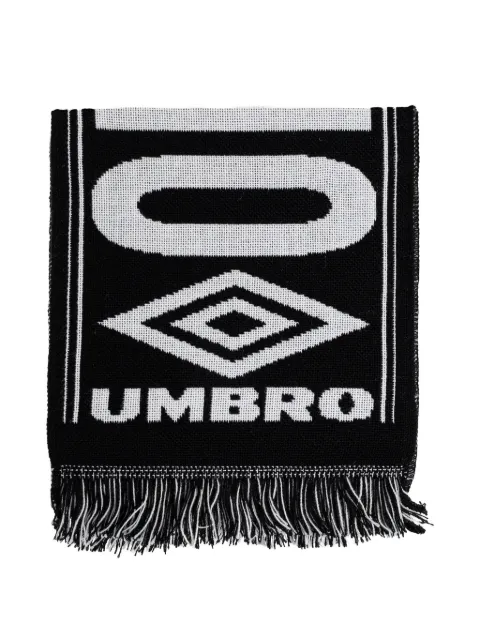 UMBRO logo-print fringed-hem scarf Black UBMW255YA17