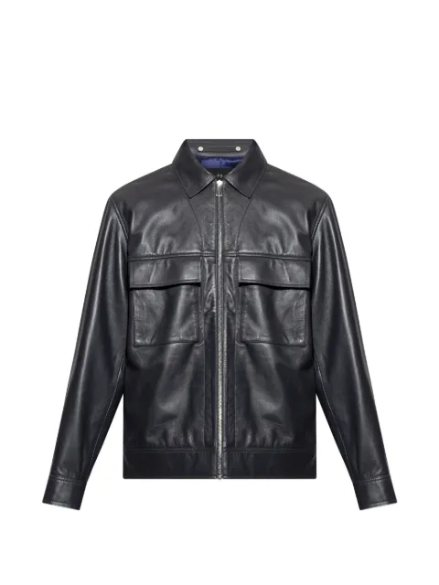 PS Paul Smith zip-up leather jacket Blue M2R848ZLV21450