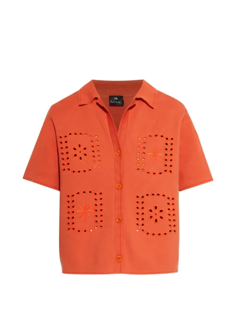 PS Paul Smith broderie-anglaise shirt Orange W2R818NV31456