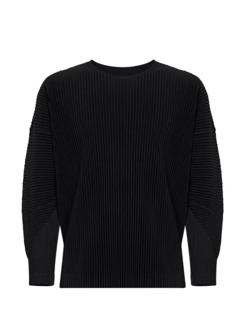 Homme Plissé Issey Miyake pleated T-shirt Black HP66JK013