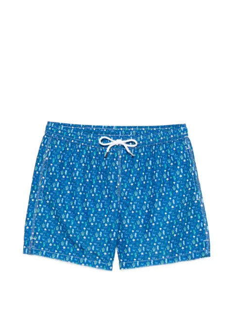 Fedeli drawstring graphic swim shorts Blue TU000318
