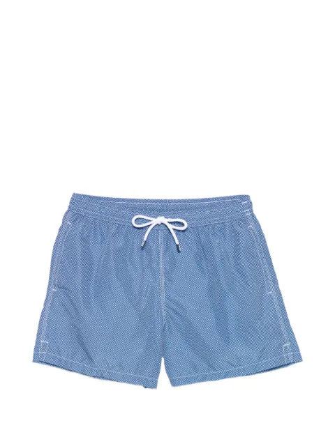 Fedeli drawstring pattern swim shorts Blue TU000318F205