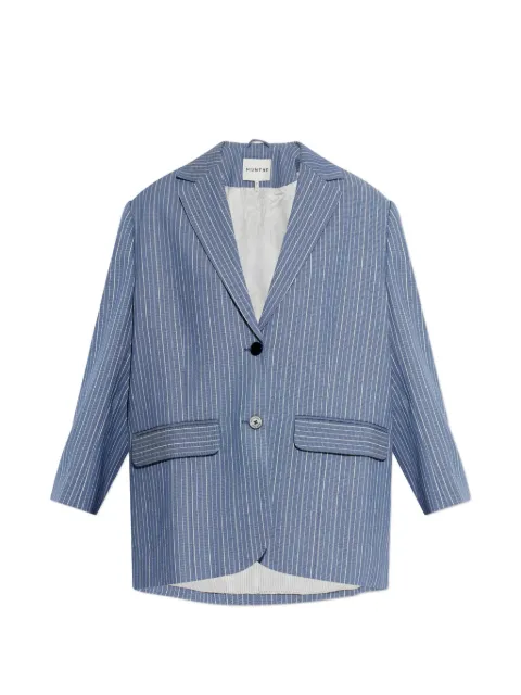 MUNTHE pinstripe button blazer Blue 261150326108