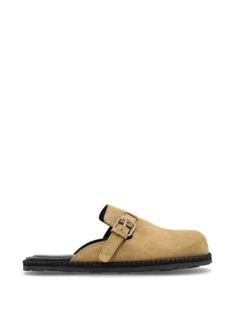 Moschino buckled suede mules Neutrals MB10152G0OGF0