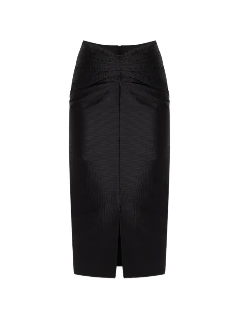 Lanvin twist-detail midi skirt Black RWST01046256P26