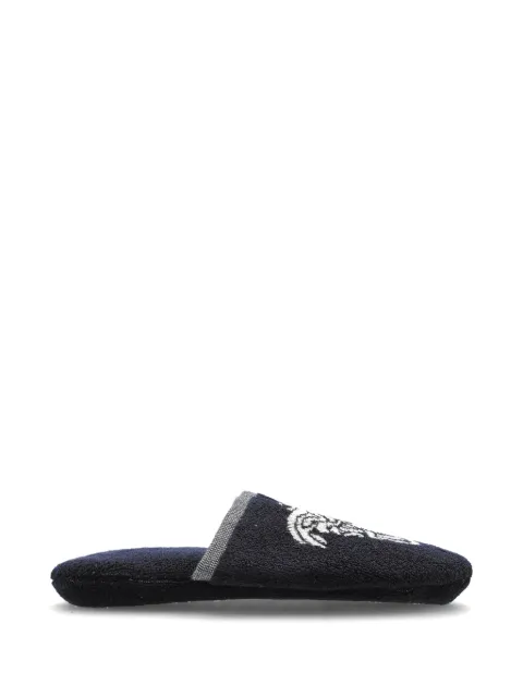 Versace cotton-terry jacquard slippers Blue 10242161A17767