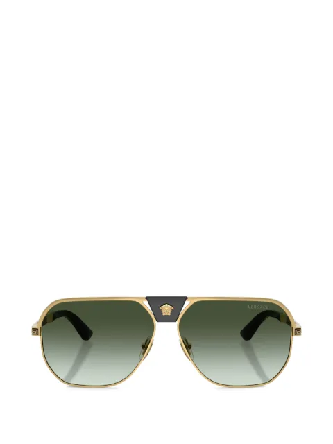 Versace Eyewear Greca-detail pilot-frame sunglasses Gold VE229410028E