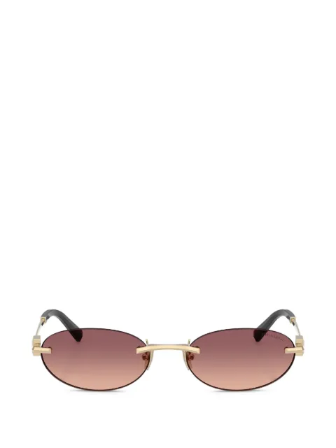 Tiffany & Co Eyewear rimless oval-frame sunglasses Gold TF3119D62408D