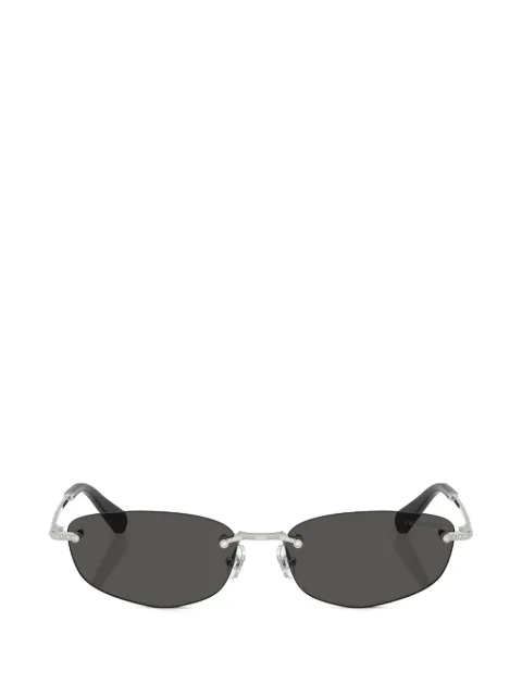 Swarovski rectabgle-frame sunglasses Silver SK7045D400187