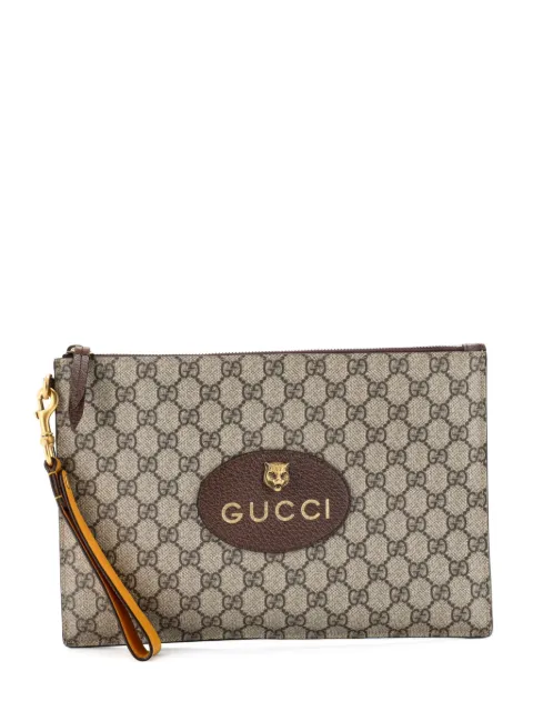 Gucci Pre-Owned Neo Vintage Wristlet Pouch GG Coated Canvas clutch bag Brown Q4EBHMNESVJU9U7Y