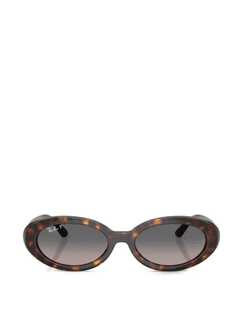 Ray-Ban tortoiseshell-effect oval-frame sunglasses Brown RB2223902M3
