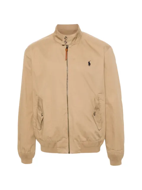 Polo Ralph Lauren embroidered-logo bomber jacket Neutrals 710923261001