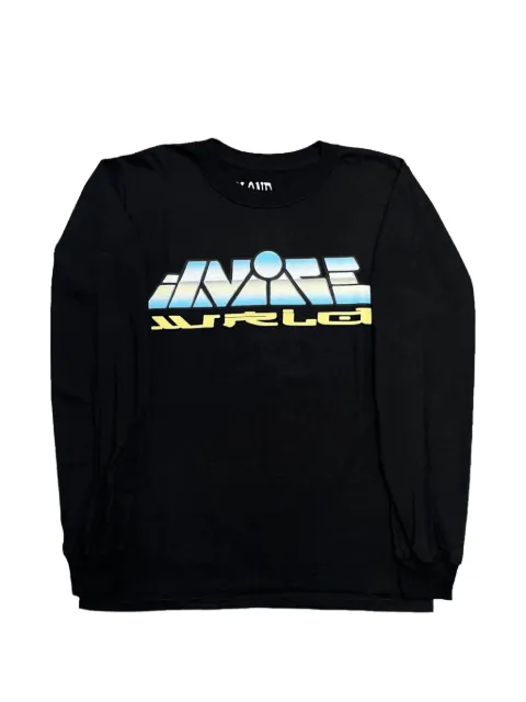Vlone Juice Wrld 999 Globe long-sleeve sweatshirt Black VL0029