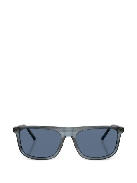 Dolce & Gabbana Eyewear striped rectangle-frame sunglasses Grey DG4542348280