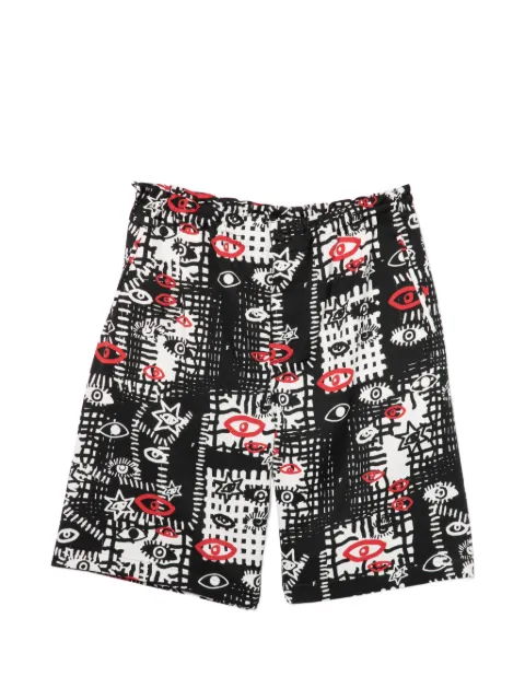Black Comme Des Garçons graphic-print shorts Black 1QP018S26