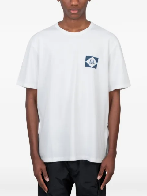 C.P. Company compact 20/1 jersey short-sleeve logo T-shirt White 20CMTS267A110656W103