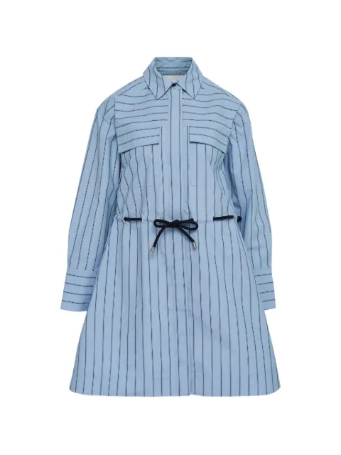 3.1 Phillip Lim long-sleeves belted mini shirt dress Blue E26191015CCU
