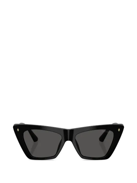 Jimmy Choo Eyewear logo-plaque cat-eye sunglasses Black JC5062U500087