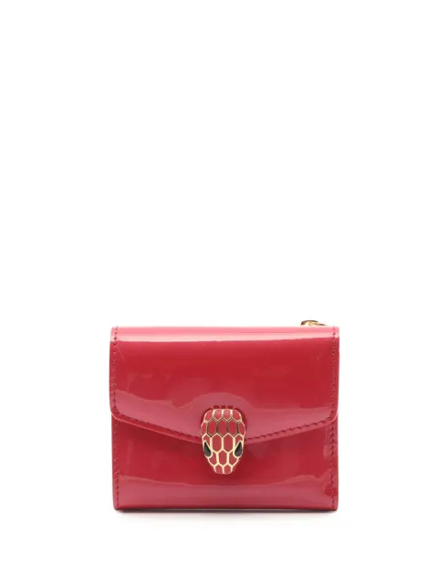 Bvlgari Pre-Owned 2010-2026 Patent Leather Serpenti Forever Bi-fold Wallet small wallets Pink 7KKUPFZ6SH18NHUJ