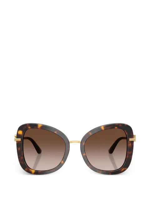 Dolce & Gabbana oversized-frame tortoiseshell sunglasses Brown DG4537