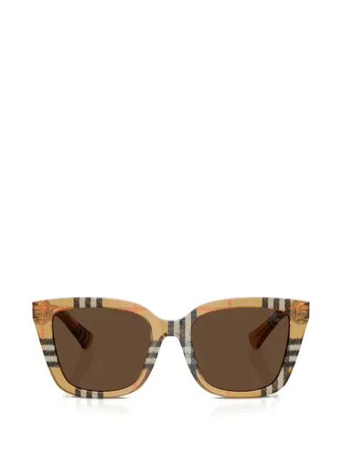 Burberry Eyewear square-frame checked sunglasses Brown BE4487416373
