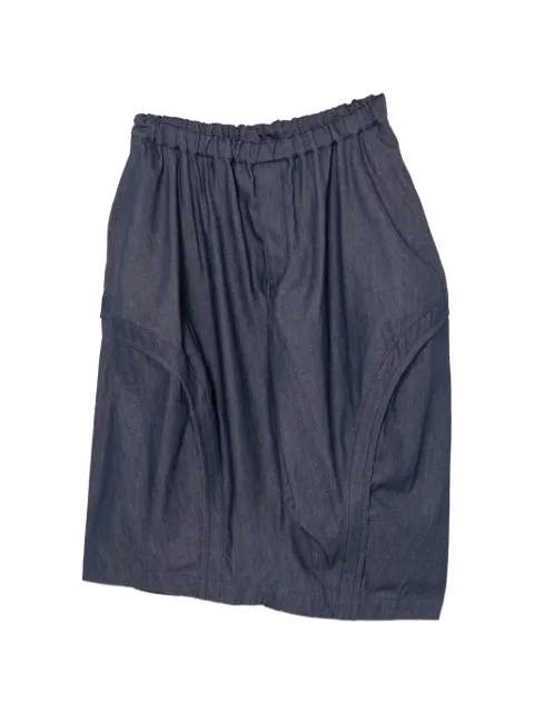Black Comme Des Garçons draped balloon-silhouette cut-out trousers Blue FFHKCBKJN1QP023XQBLL00L