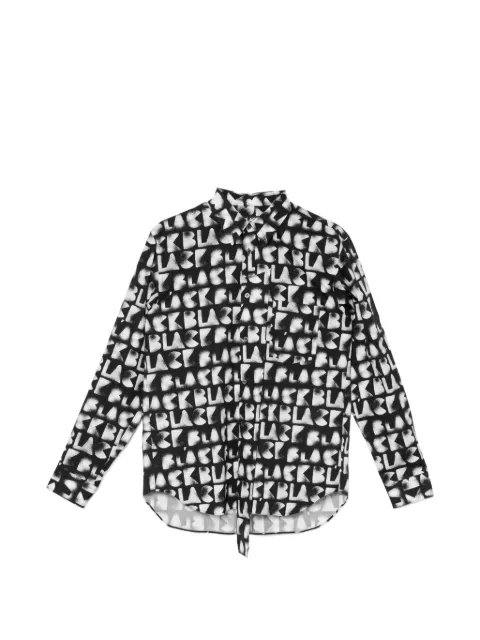Black Comme Des Garçons logo-print long-sleeve shirt Black FFHKCBKST1QB007XQWHB00L