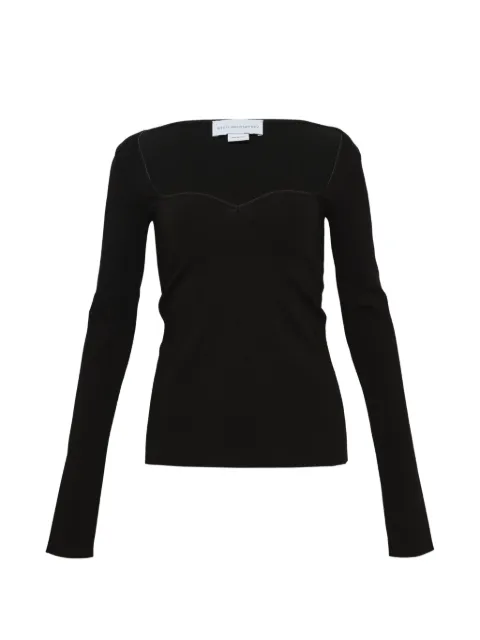 Stella McCartney compact knit long sleeve top Black 6K11643S2636