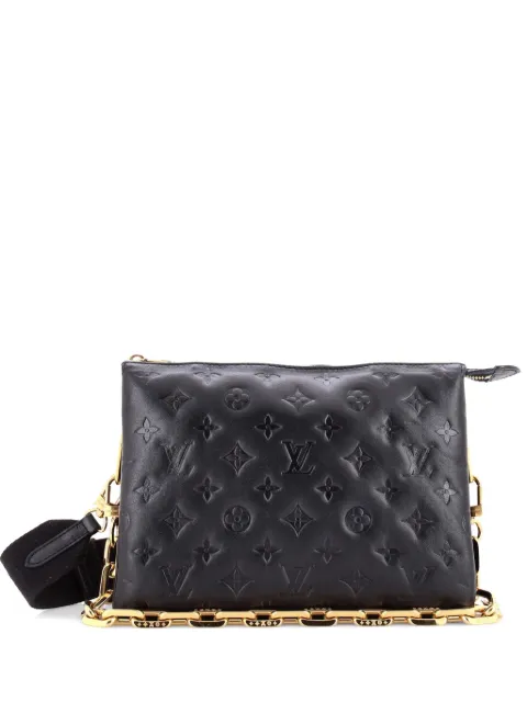Louis Vuitton Pre-Owned Coussin Bag Monogram Embossed Lambskin PM crossbody bag Black NNM55DATJ4U5JVA2