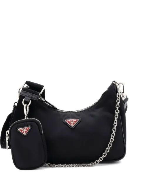 Prada Pre-Owned Re-Edition 2005 Shoulder Bag Tessuto Small crossbody bag Black IWYAO9VXHAVAQADR