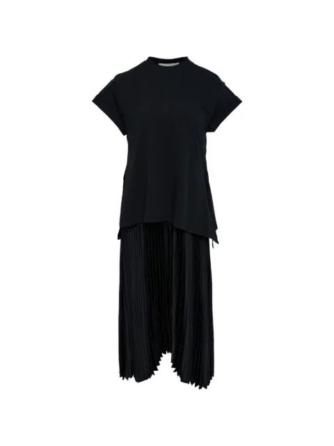 3.1 Phillip Lim T-shirt combo pleated skirt dress Black E26291031PJB00BK001