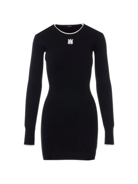 AMIRI embroidered-logo mini dress Black DRCA1092