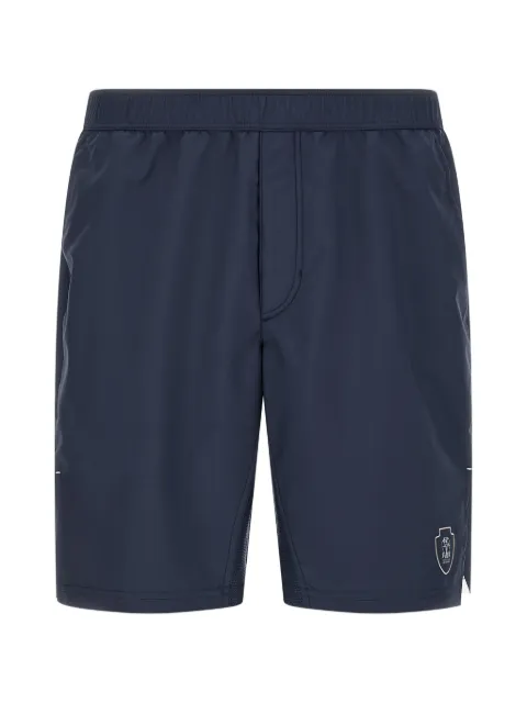 Brunello Cucinelli contrasting embroidery bermuda shorts Blue MB4223590TCEW40