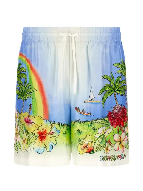 Casablanca Aloha print-detail shorts White MSP26TR399