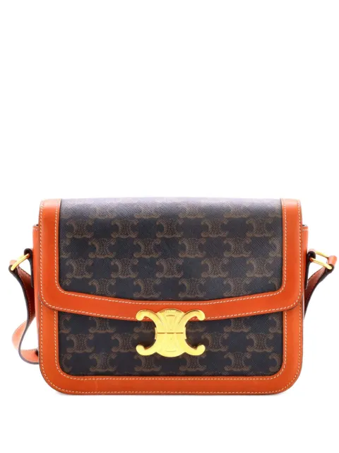 Celine Pre-Owned Triomphe Triomphe Coated Canvas Medium shoulder bag Brown FVUD4N5YXN74RTAE