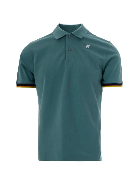 K-Way logo-patch polo shirt Green K1125BWWIC