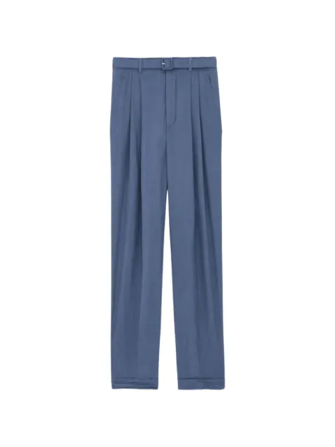 Saint Laurent pleated trousers Blue 862381Y6J78